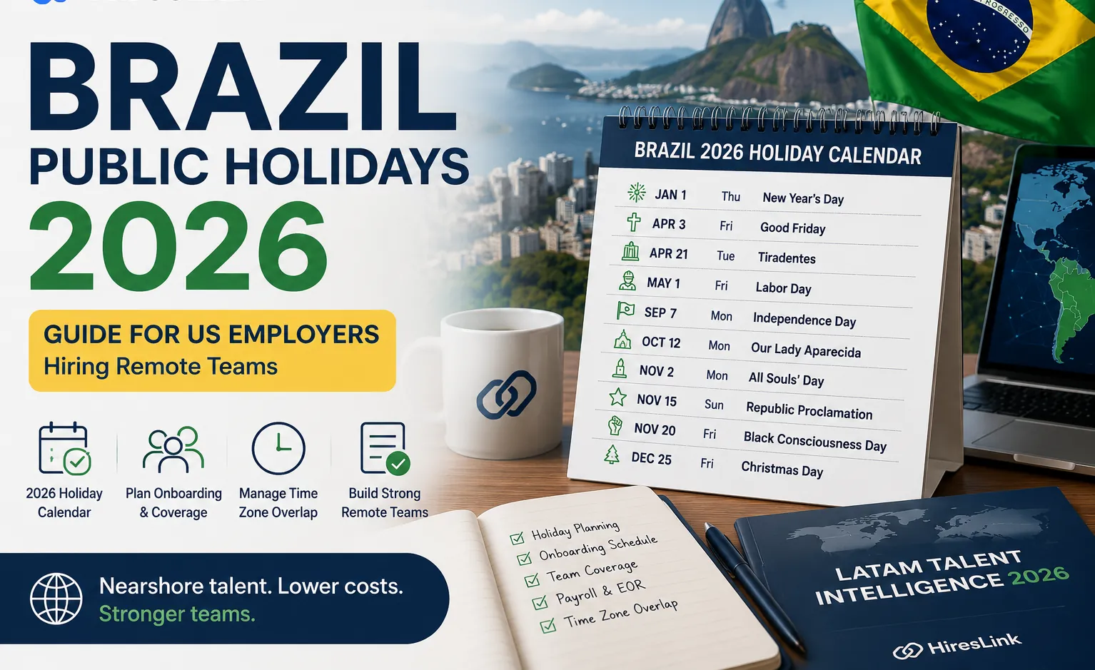 Brazil Public Holidays 2026: Guide for US Employers Hiring Remote Teams